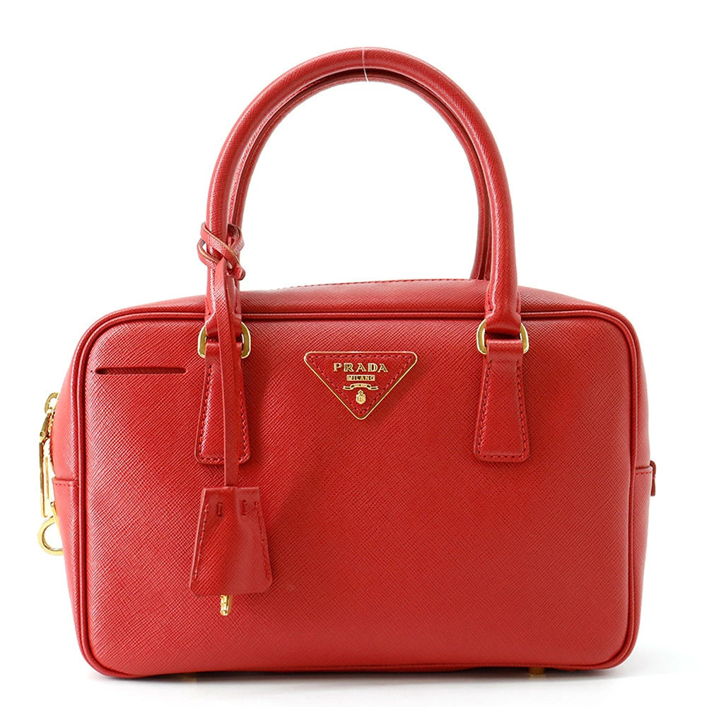 Prada handbag triangle leather bag